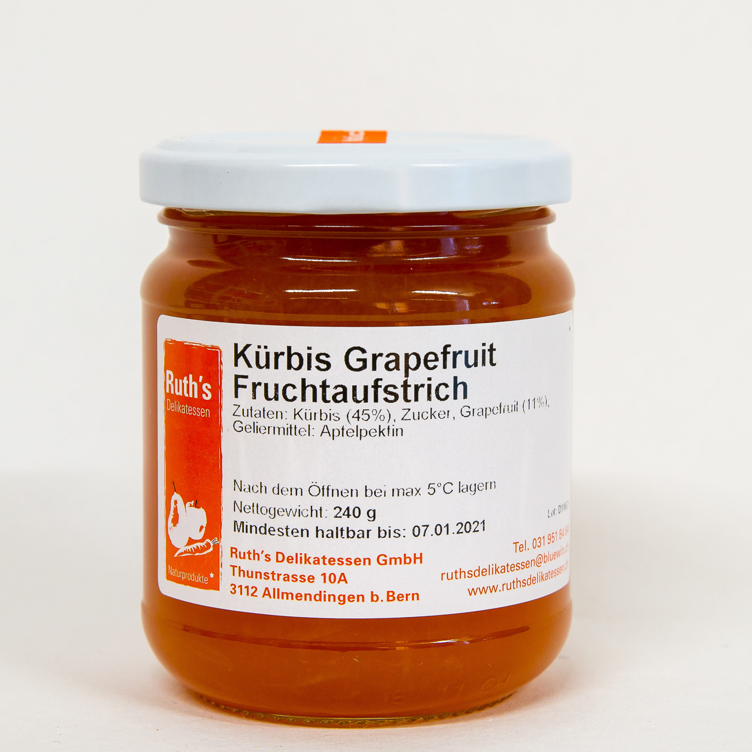 Kürbis Grapefruit Fruchtaufstrich – Ruth&amp;#39;s Delikatessen